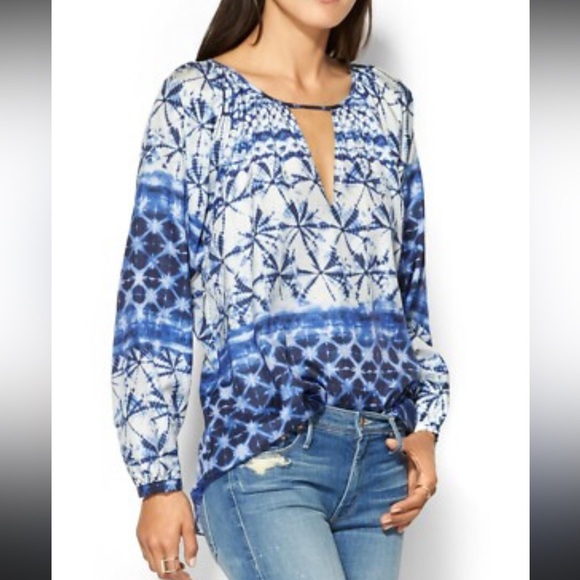 Rory Beca Blue Nox Blouse, Blue and white NWT - Picture 1 of 8